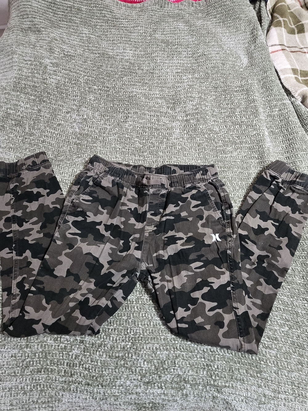Hurley Kids' Camo Jogger Pants - Green/Gray